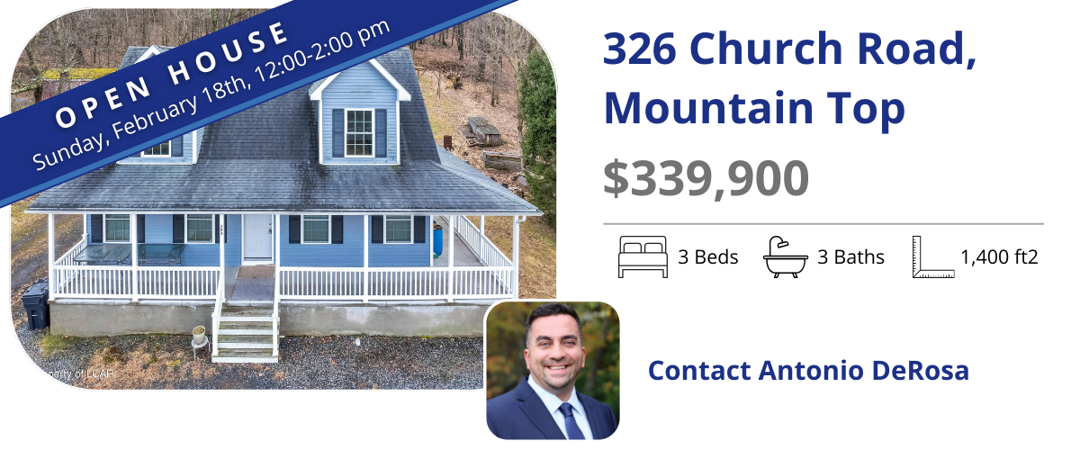 open house 326 church road, mountain top