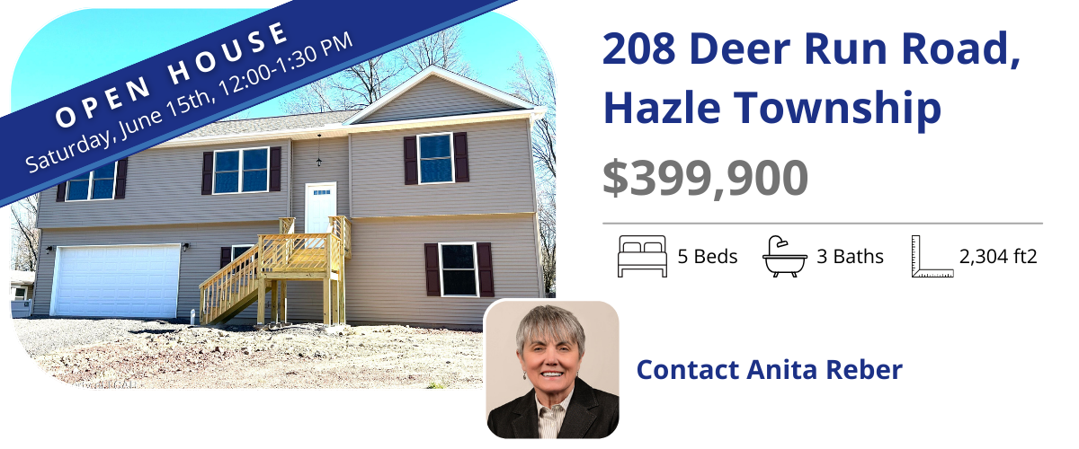 208 deer run rd, hazle twp open house