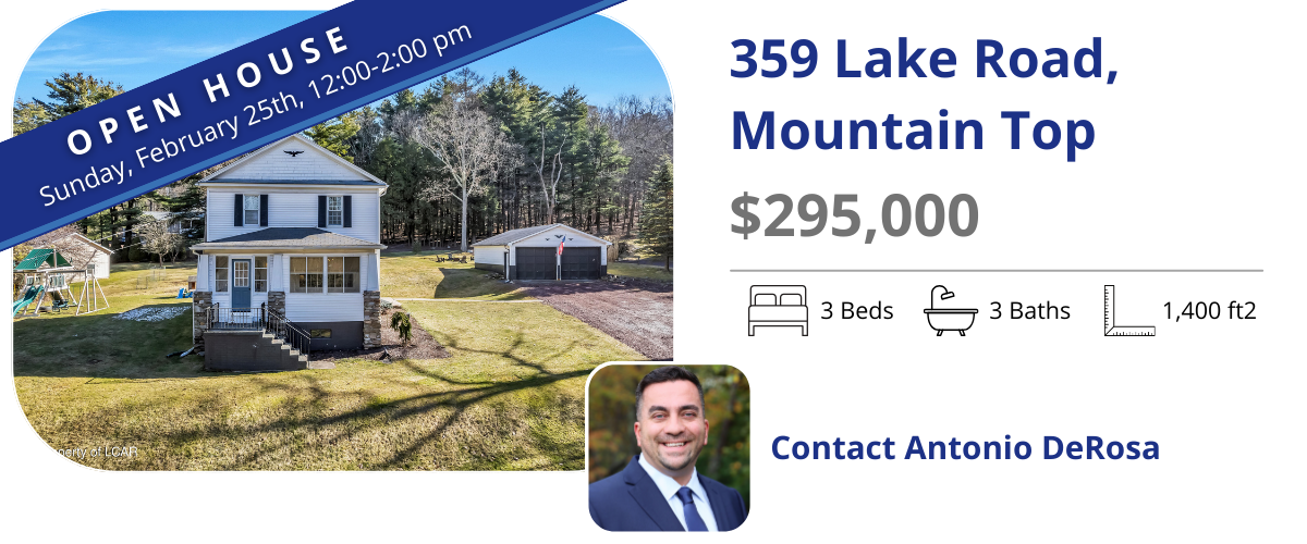 open house 359 lake road, mountain top