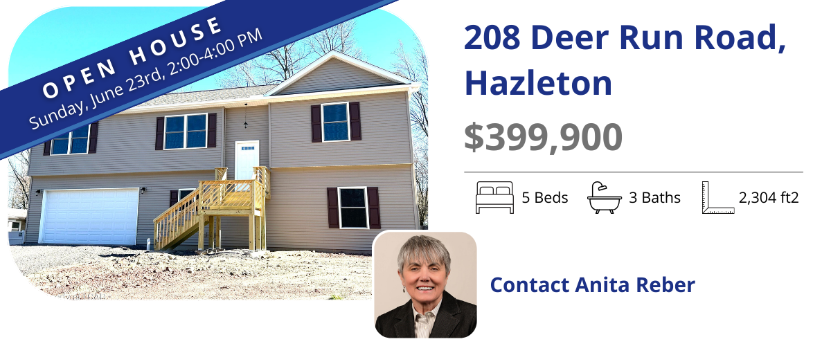208 deer run rd, hazle twp open house